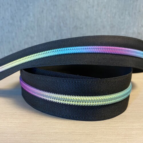 Size 5 Zipper Tape by the Yard Multicolor Zipper Teeth Etsy