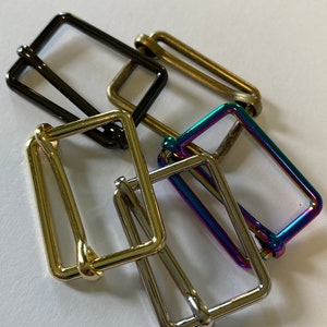Slide adjuster 1&quot;, 6 pack, Strap adjuster, purse strap hardware, slide bar