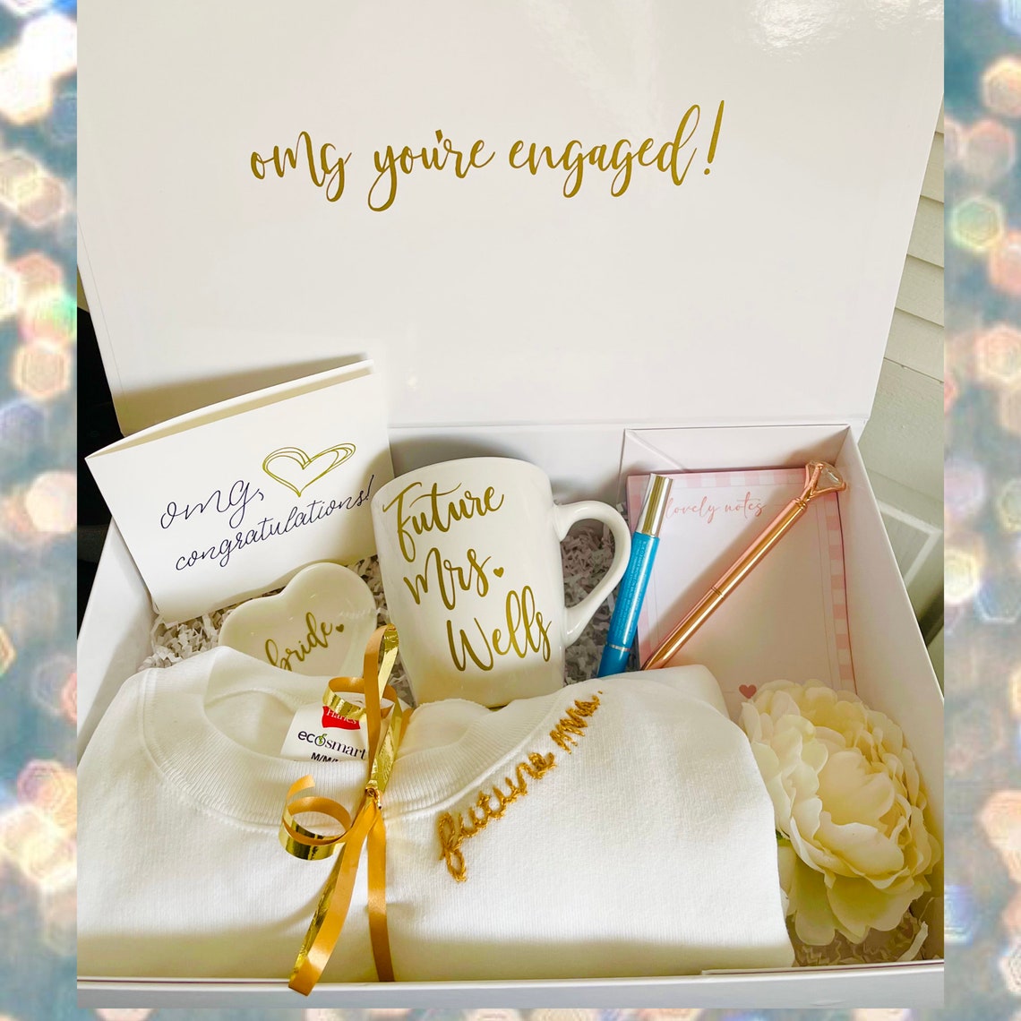 Custom Bride to Be Gift Box with Sweatshirt Engagement Etsy