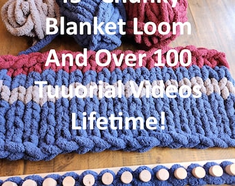 Chunky Blanket Loom™ extensible pour fils géants n° 7 | Plus de 100 didacticiels vidéo à vie