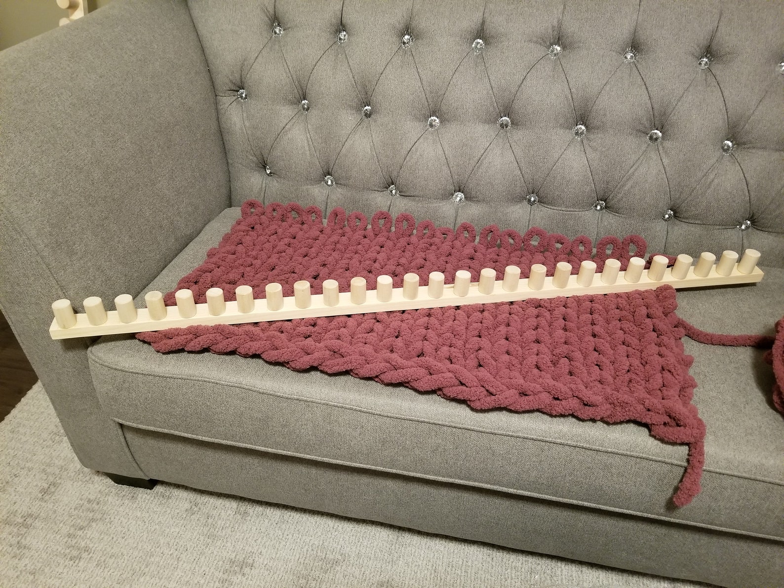 DIY Knitting Loom Chunky Blanket Knitting Arm Knitting Etsy
