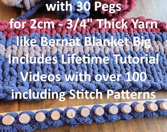 Métier à tricoter extensible Chunky Blanket Loom™ 45" avec tutoriel à vie de plus de 100