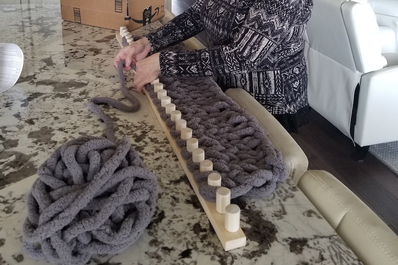 KIT Chunky Blanket Knitting Loom Kit Chunky Knitting Loom DIY Knitting