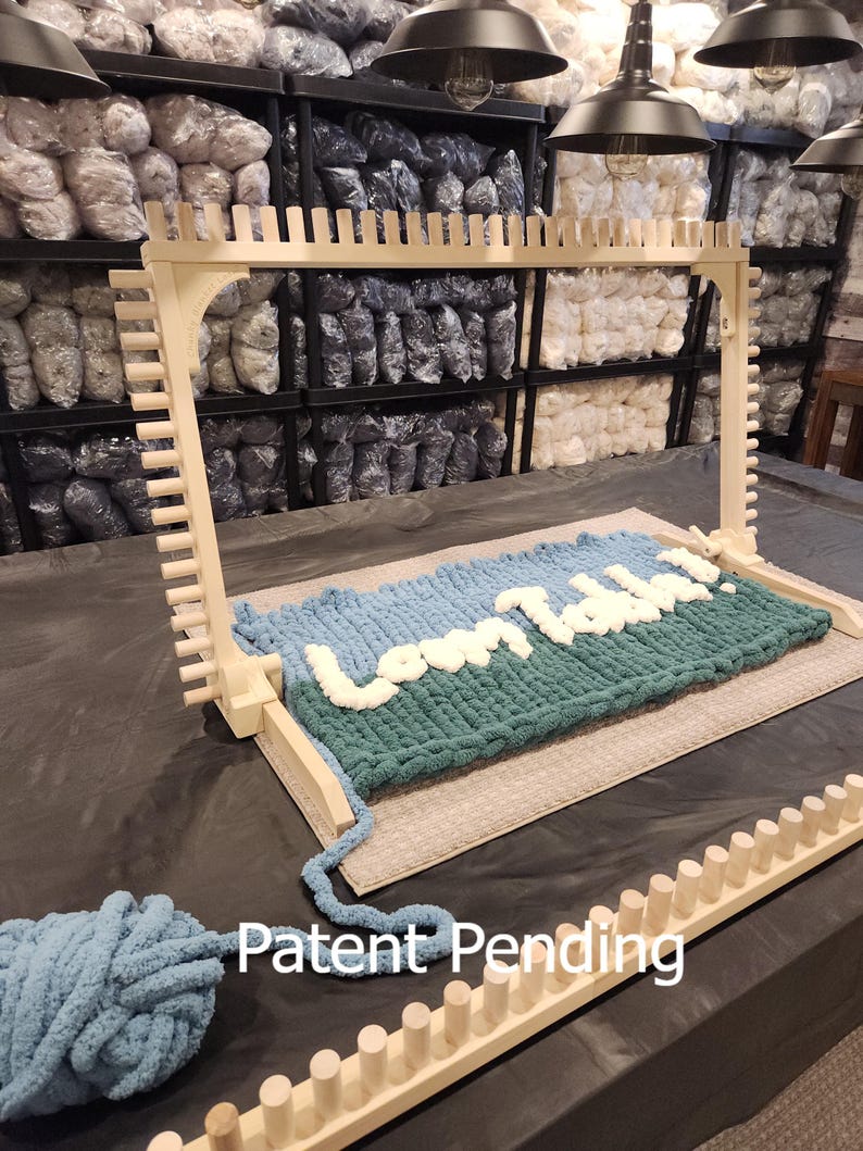 Table Loom Rug Convertible Loom Table for Making Chunky Knit Blankets in Comfort - Etsy