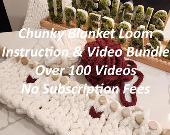 Chunky Blanket Loom™-breigetouw Meer dan 100 videotutorials en -patronen voor het leven