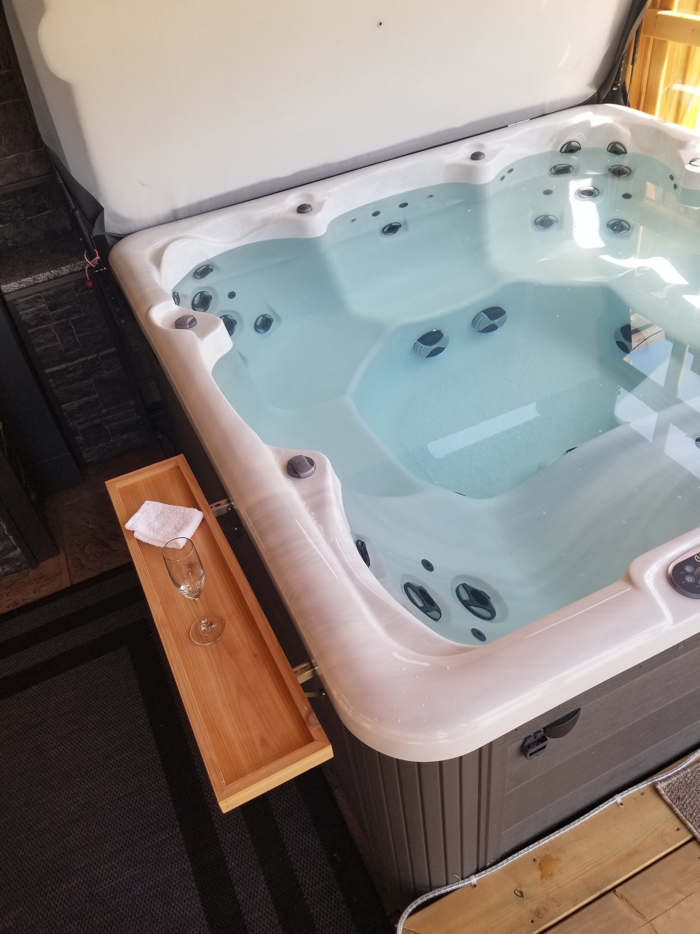 Hot Tub Table Hot Tub Decor Folding Hot Tub Table Etsy Canada