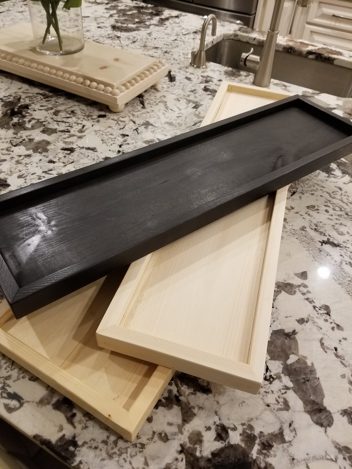 Wood Bath Caddy Black Bath Caddy Farmhouse Tub Tray Etsy Canada