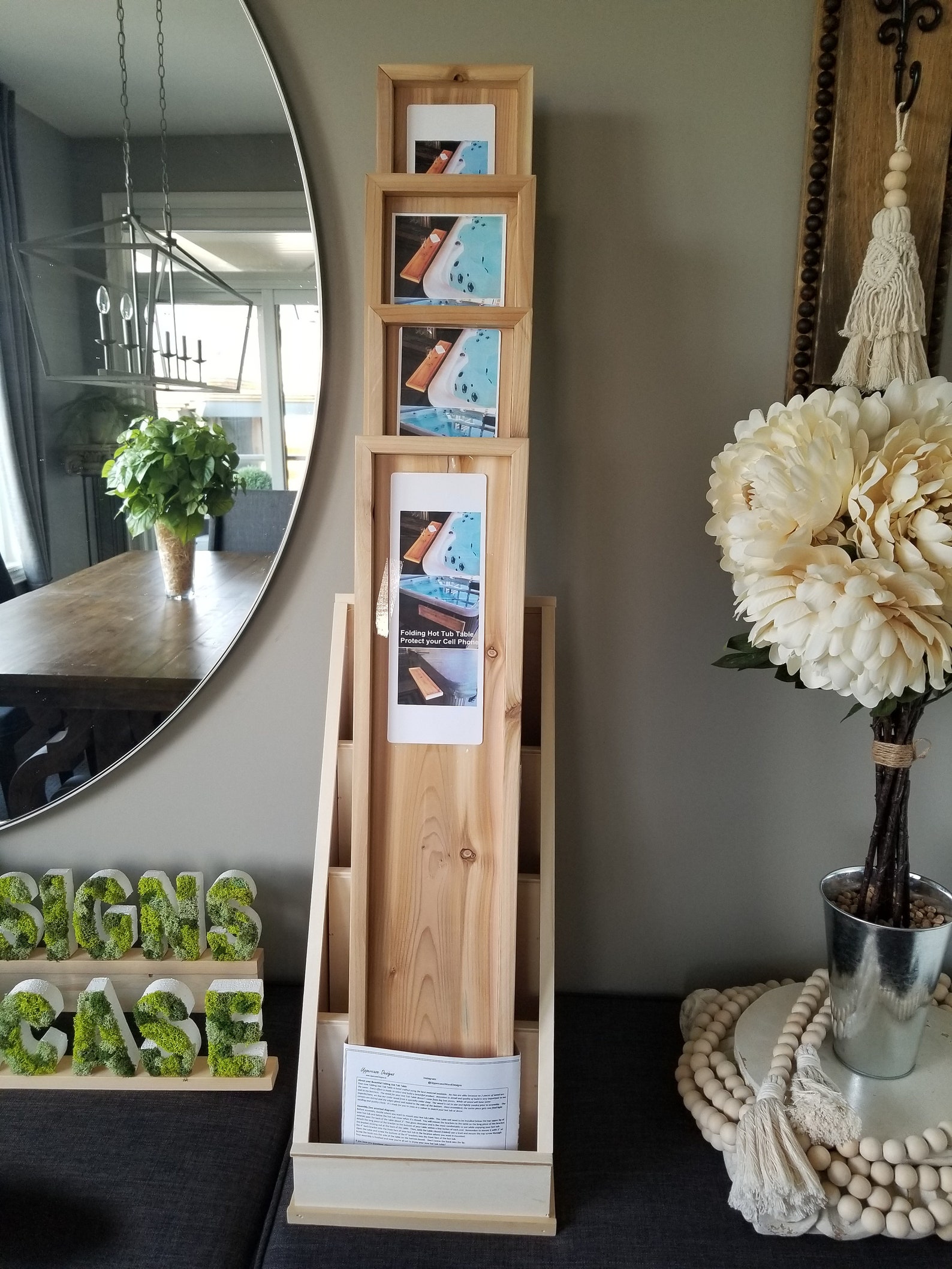 Hot Tub Table Hot Tub Decor Folding Hot Tub Table Etsy Canada