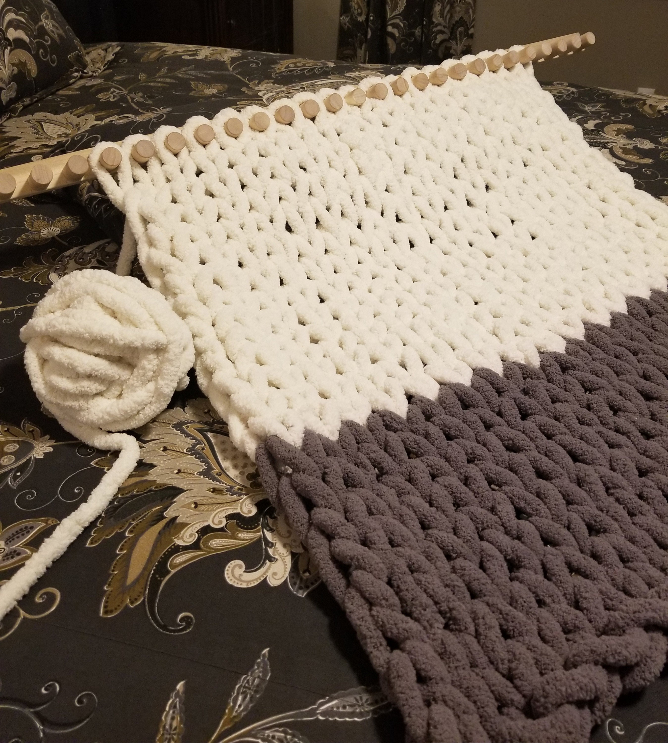 KIT the Extreme Knitting Loom Kit DIY Blanket Kit Chunky Etsy