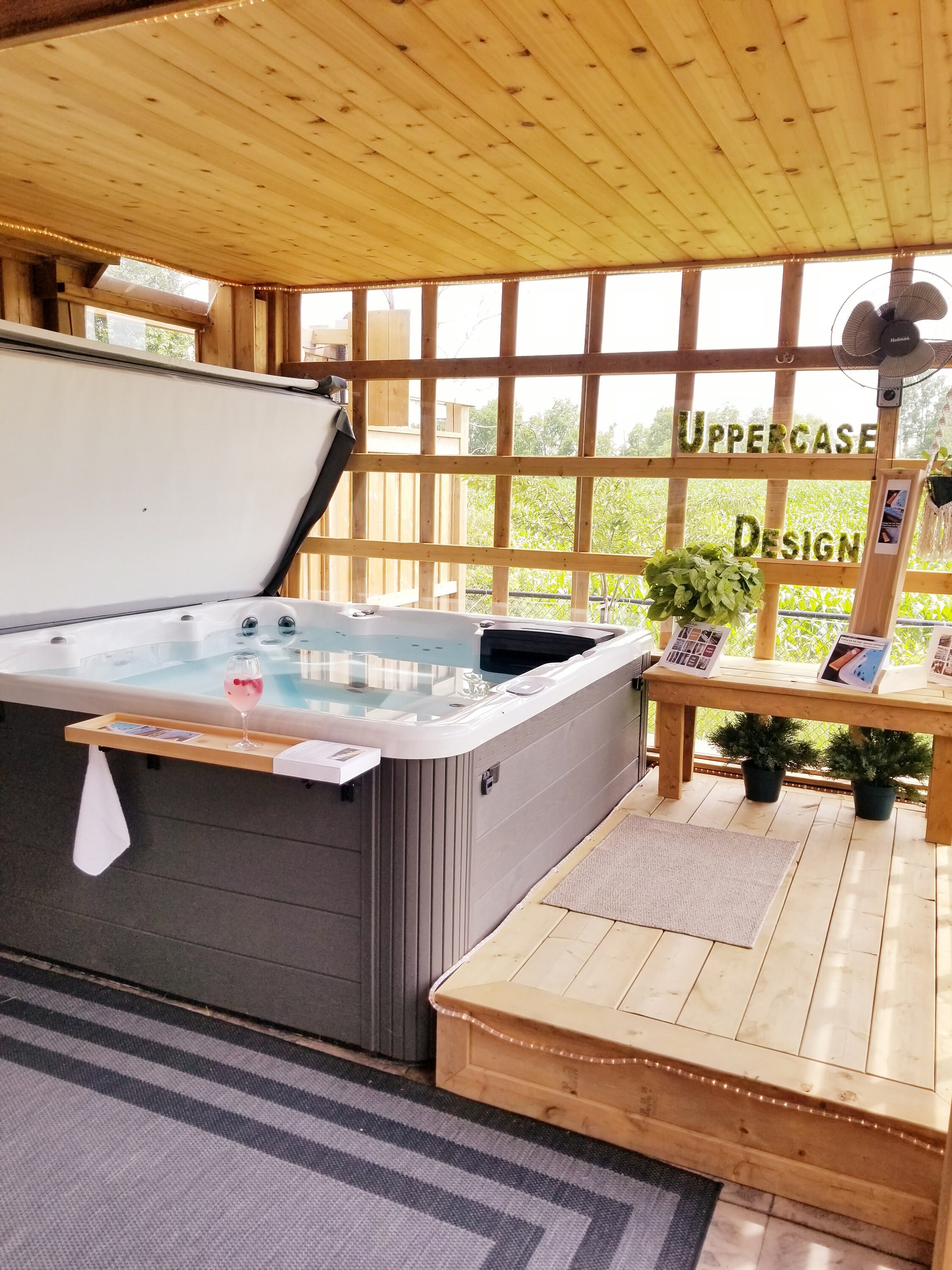 Hot Tub Table Hot Tub Decor Folding Hot Tub Table Etsy Canada