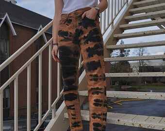 Bleach Black Jeans - Etsy