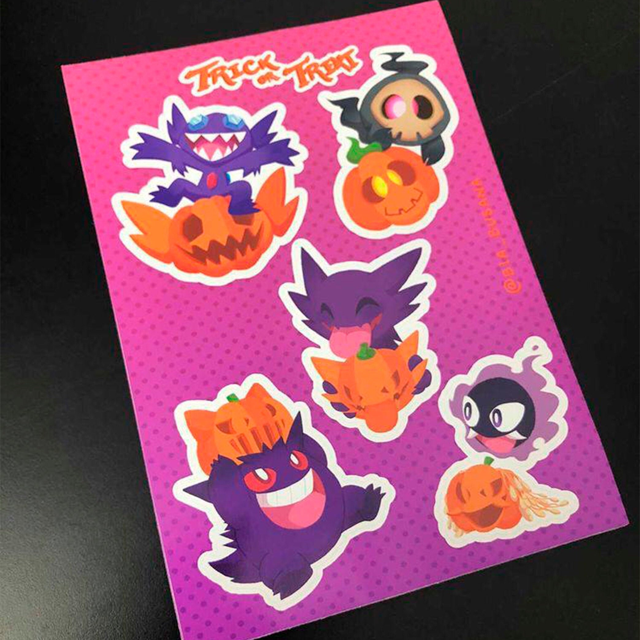 Trick or Treat Pokemon Stickers Etsy