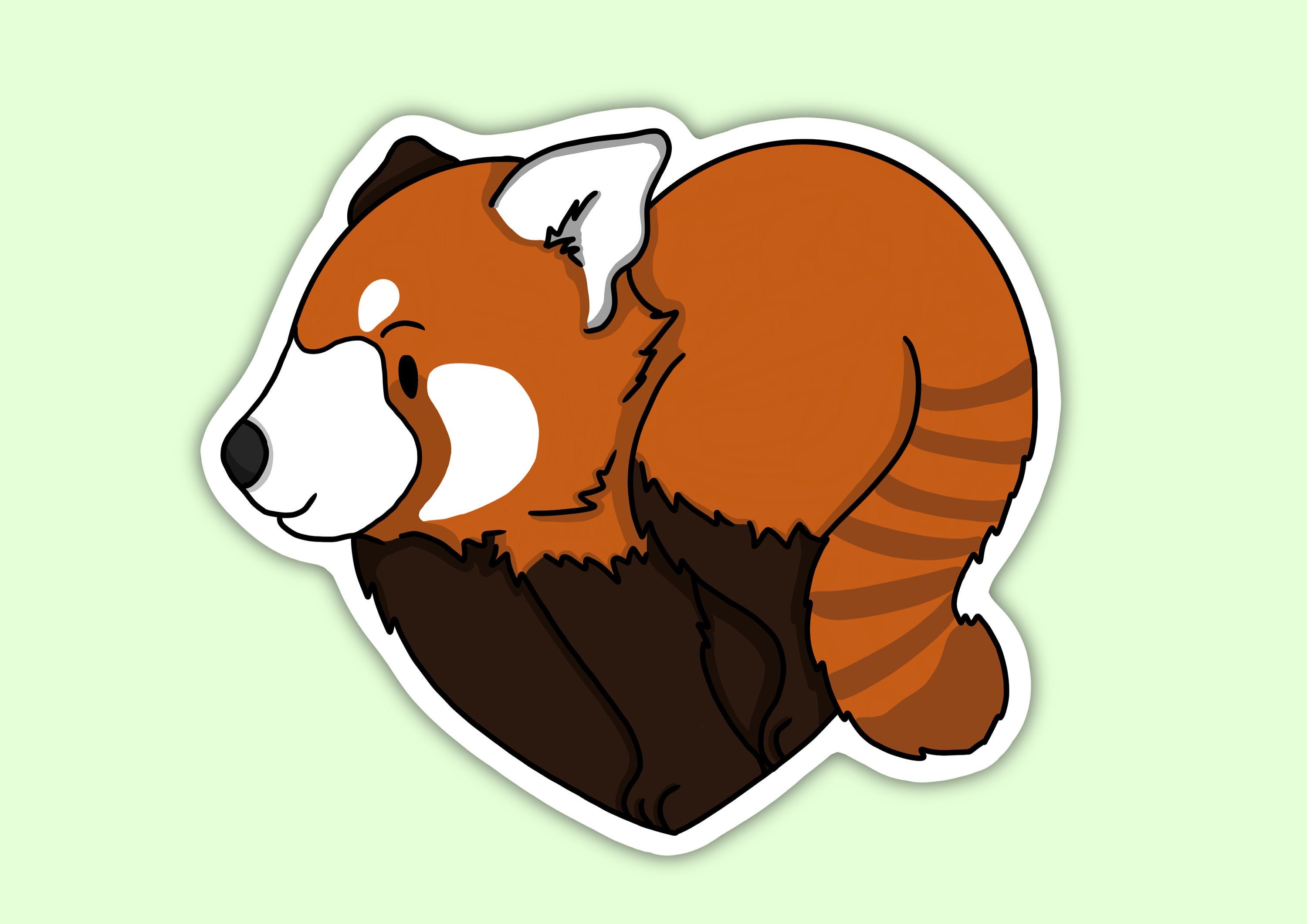 Red Panda Sticker Love Red Panda Matte Vinyl Die Cut Etsy