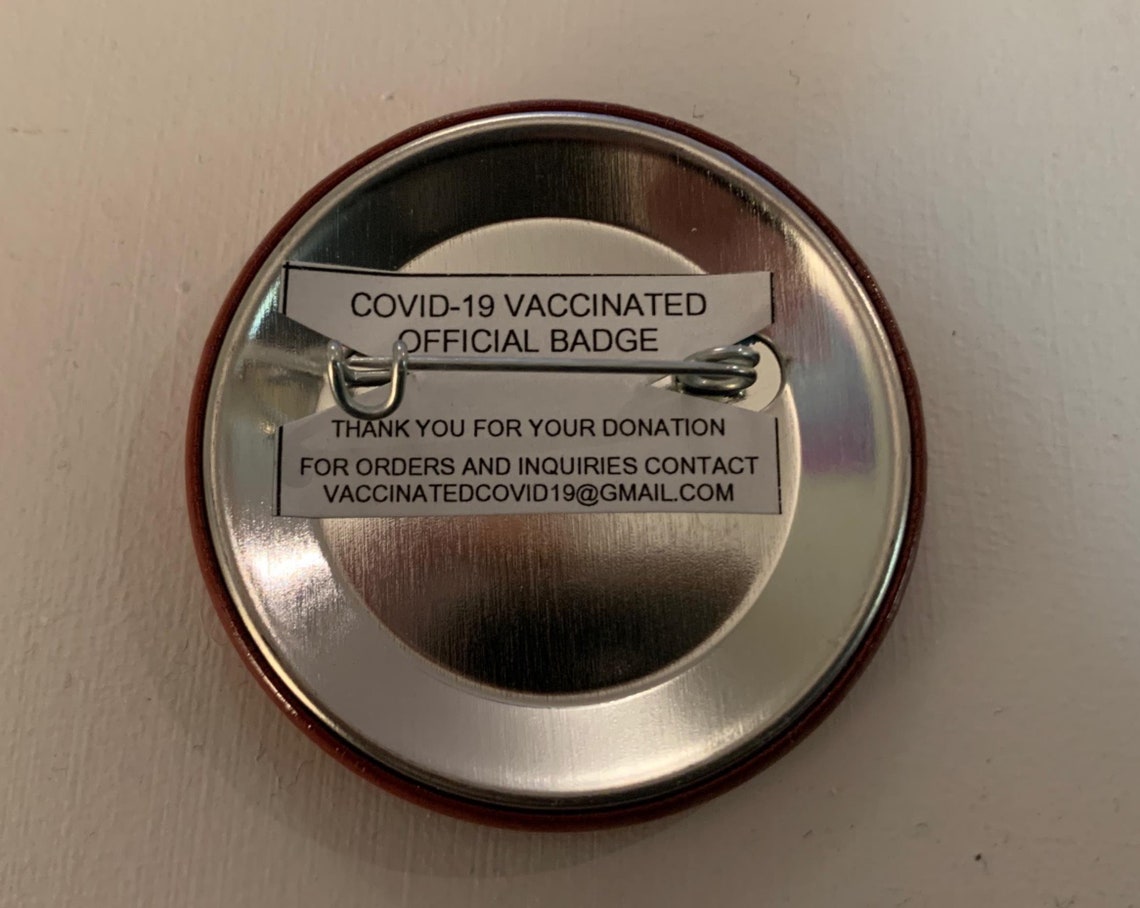 COVID19 Vaccinated Badge With Charitable Donation 2