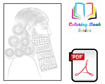 Anunnaki Coloring Page - Alien Coloring Pages - Digital File - Printable Activity Page - Instant Download