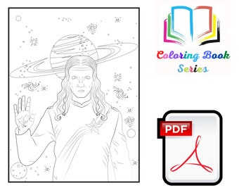 Pleiadian Coloring Page - Digital Coloring Pages - Digital Coloring - Printable Coloring - Digital Download - Instant Download