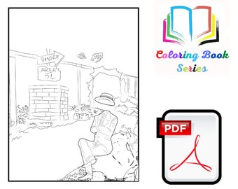 The Invisible Man Coloring Page - Digital Coloring Pages - Digital Coloring - Printable Coloring - Digital Download - Instant Download