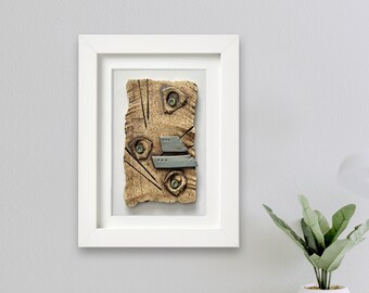 Handcrafted Ceramic Relief Wall Art , Vintage Decor for Home and Office, Unique Wall decoration, Housewarming Gift,