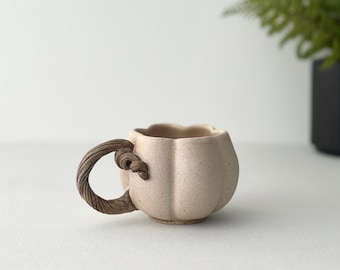 Handmade Ceramic Pumpkin Mug: Autumn Fall Decor, 3 - 16oz