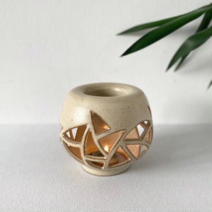 Handmade Ceramic Wax Melt Burner: Glazed Stoneware Vase