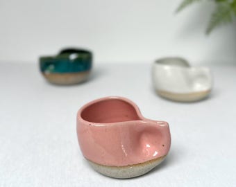Handmade Ceramic Pinched Cup: Pinch Grip Coffee Mug, Espresso Cup