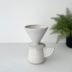 Handcrafted Ceramic Coffee Dripper Set: V60 Pour Over