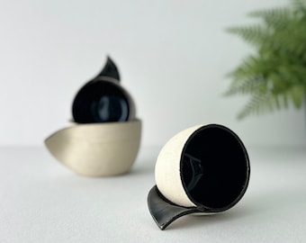 Handmade Minimalist Stoneware Espresso Cup: Moss Green Ceramic Mug