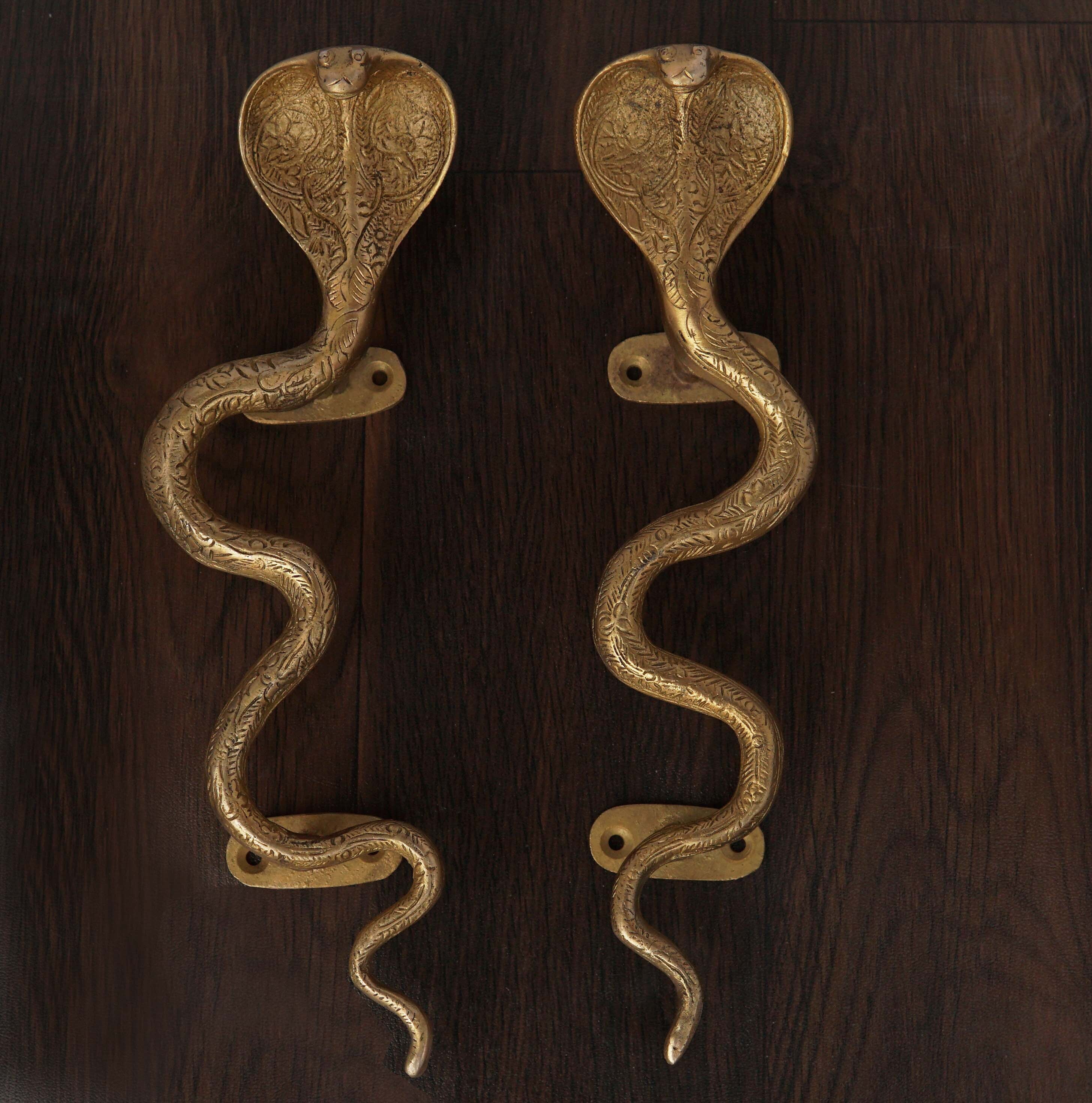 Snake Door Handle Decorative Unique Puller Handmade Antique Etsy