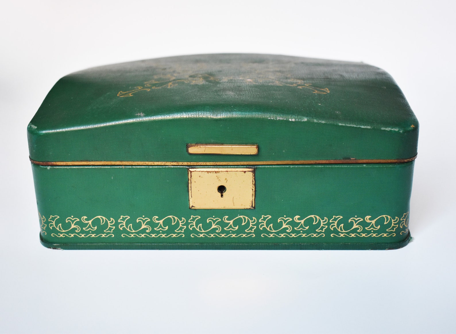 Farrington jewelry box emerald green jewelry box Mele style Etsy