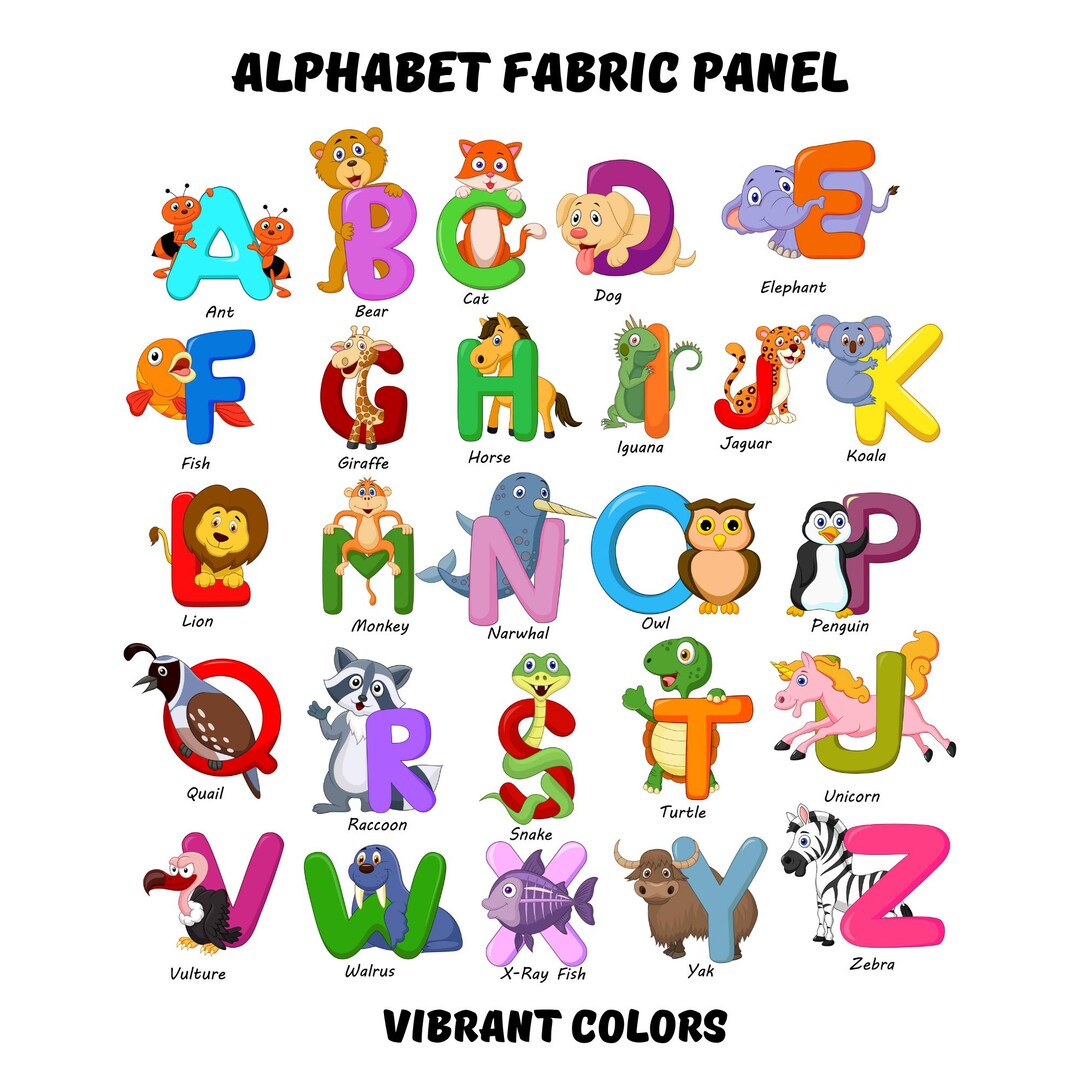 Abc Fabric Panels for Baby Quilts, Baby Fabric Panels for Quilting ...