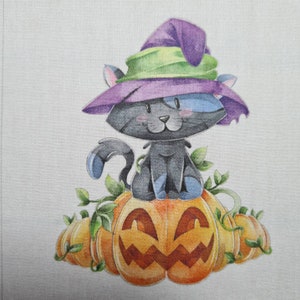 Halloween fabric scraps, Baby quilt bundle,Halloween quilt fabric panels, SET on Sale image 3
