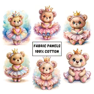 Baby Mädchen Queen Stoff Panels für Quilten, 100% Bio-Baumwollstoff für Quilten, Decke oder Kissen