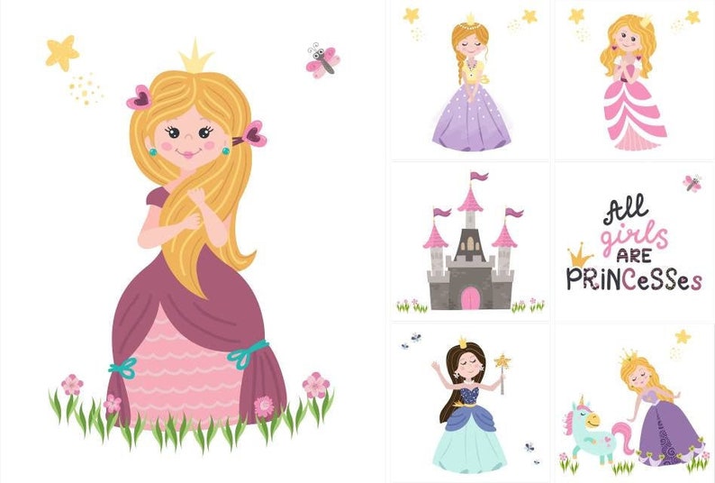 Baby Girl Quilt Panel, Baby Fabric Panels for Quilting, Little Princess