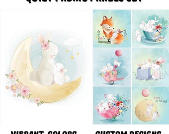 Baby Quilt Panel für Mädchen, Stoffpanel für Baby Quilt, Stoffpanel für Kinder