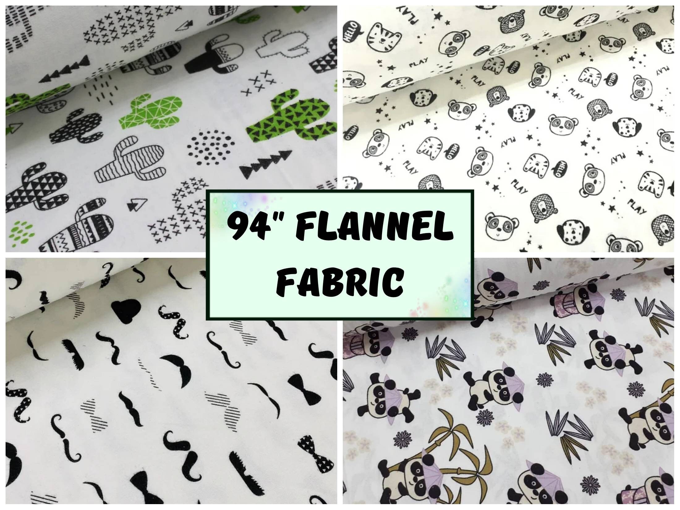 Baby flannel fabric by the yard Soft flannel cotton fabric Etsy