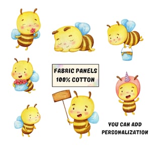 Baby Bienen Stoff Baumwolle, Honig Bienen Stoff Panel Fat Quarters, Bee Baby Shower Dekor