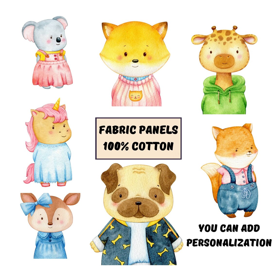 Cotton baby fabric panels for quilting Baby fabric prints Etsy