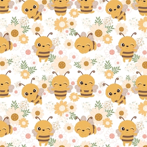Baby bee fabric by the yard, Honey bee fabric panels for quilting, Baby quilt fabric cotton