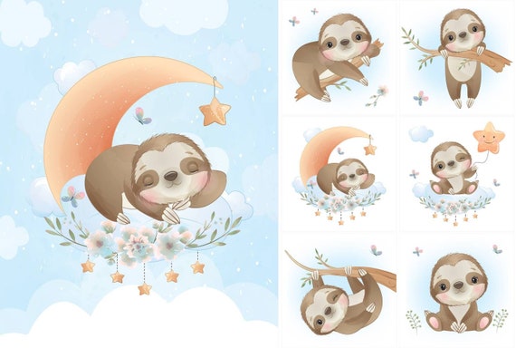 Sloth baby quilt sale