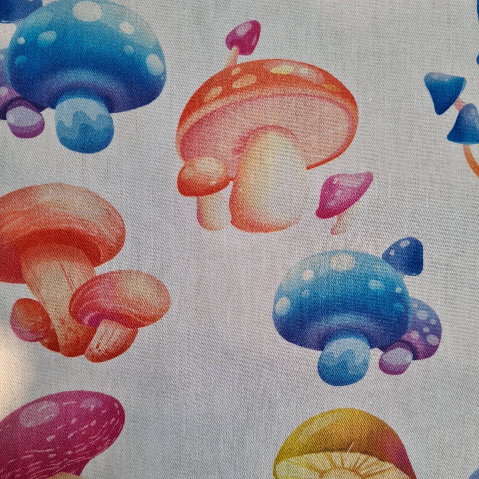 Mushroom fabric by the yard Mushroom fabric cotton panels for Etsy