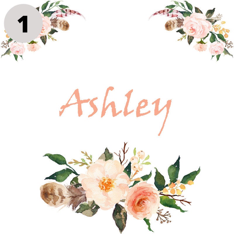 Boho Floral Fabric Panels for Quilting Custom Monogram Fabric Etsy