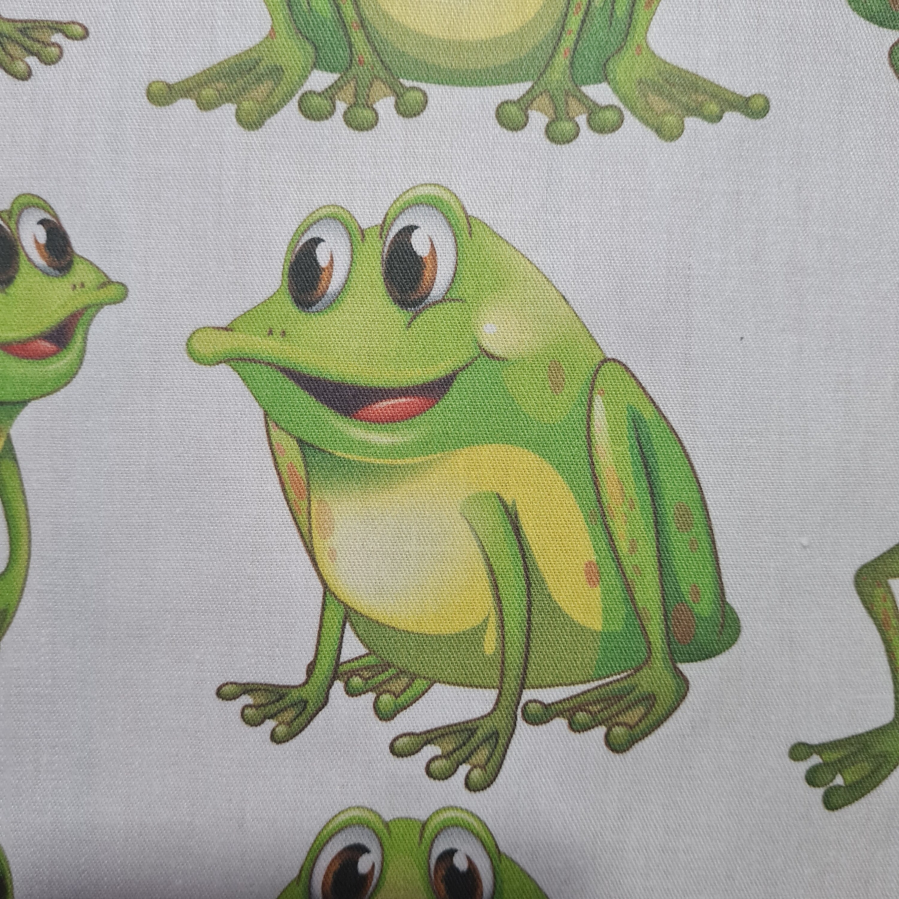 Cute Frog Fabric by the Yard, Frog Blanket Fabric, Quilt Fabric Panels ...