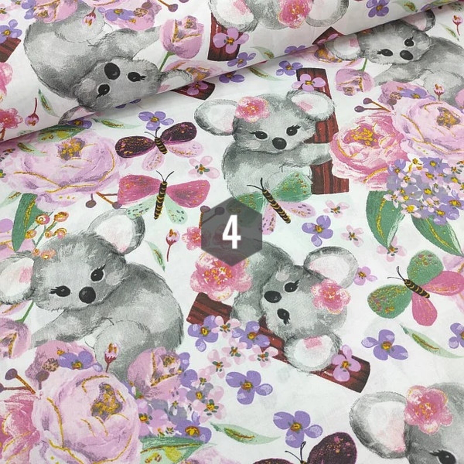 Koala Bear Fabric by the Yard Baby Fabric for Quilting Etsy