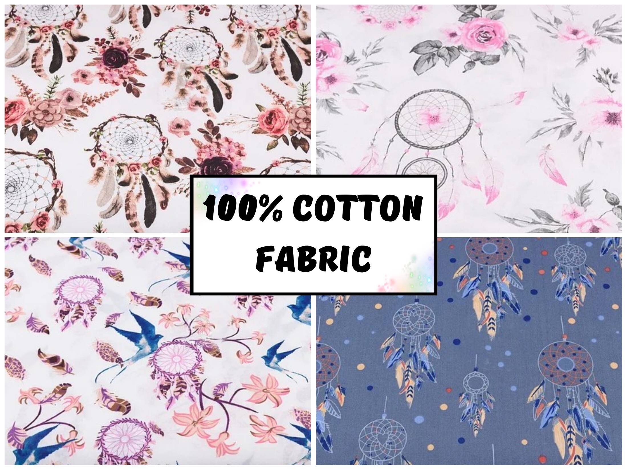 Dream catcher fabric cotton by the yard Home decor fabric Etsy