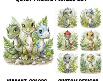 Dinosaur quilt fabric panels, Baby dino fabric for quilting, Cute dinosaur nursery, Baby blanket fabric