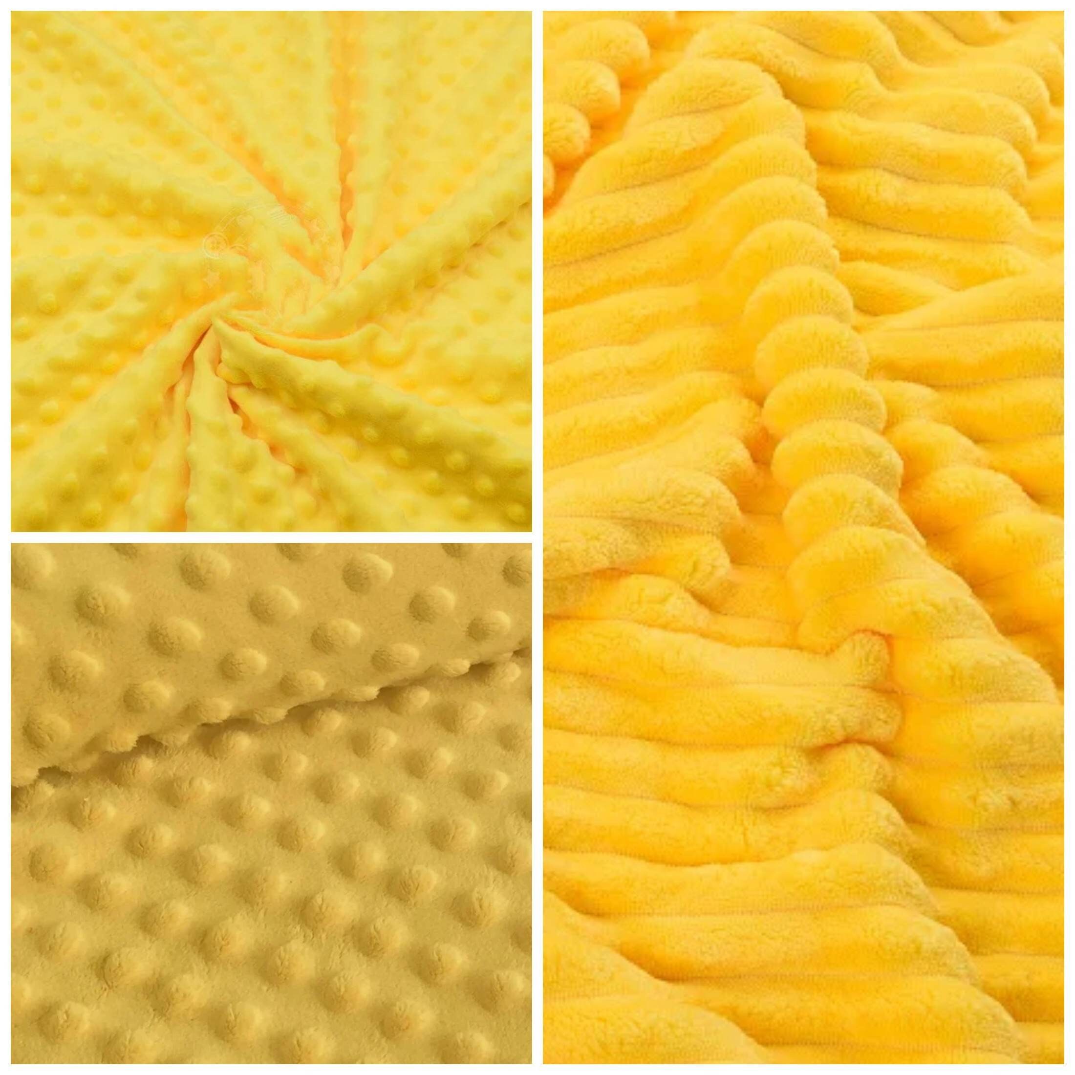 Yellow minky fabric by the yard Minky fabric for baby Etsy