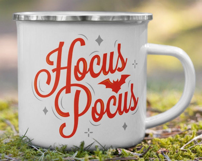 Hocus Pocus - Enamel Mug - Camping Mug - Coffee Mug - Halloween Mug - Halloween Gifts - Halloween Decor - Witchcraft - Witch Mug - Sanderson