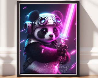 Cute Gamer Art - Gaming Animal Digital Download, Printable Wall Art, Adorable Decor for Gamers, Nursery & Playroom Decor