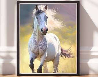 Equestrian Artwork | Digital Download Horse Art | Printable Gift for Horse Lovers | Unique Home Decor