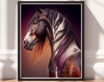 Animal Prints, Horse v5, Instant Print, Printable Wall Art, Country Art, Equestrian gifts, Cowgirl Gifts, Horse lover